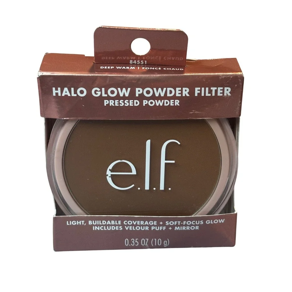ELF Halo Glow Powder Filter Pressed Powder Deep Warm Tan Neutral Warm Lot of 2